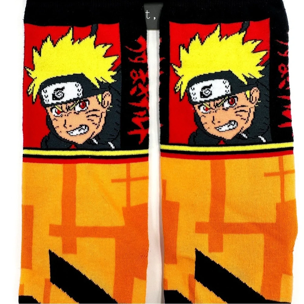 Odd Sox Naruto Shippuden Crew Socks Mens Womens Anime Manga Orange Novelty Gift